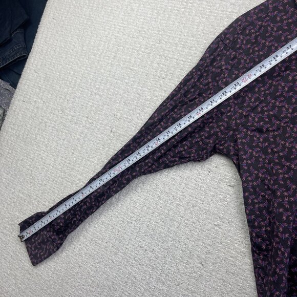 EGARA Mens Purple / Blue Firefly Bugs AOP Slim Fit Button Down Shirt Men Sz M - Picture 10 of 11